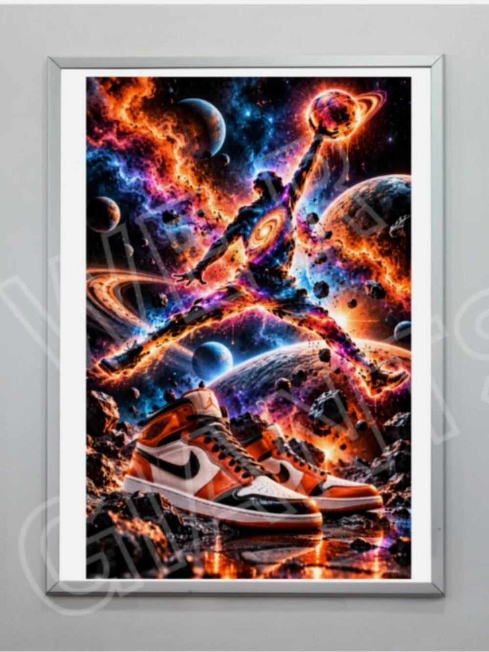 Air Jordan to Space 11x17 Art Poster